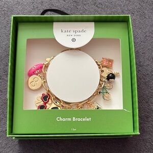 Kate Spade Gold Charm Bracelet with Colorful Accents